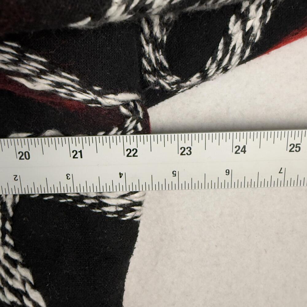 Vtg ONCE AGAIN Artwear Blazer Felted Wool Applique Black Red Button Front Size L - Picture 7 of 12
